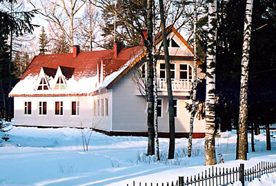 Милые сердцу финские домики, раскиданные по территории Бог весть как...